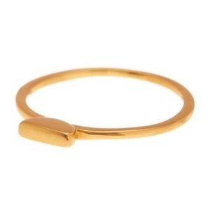 Argento Vivo Small Bar Ring Gold Size 7